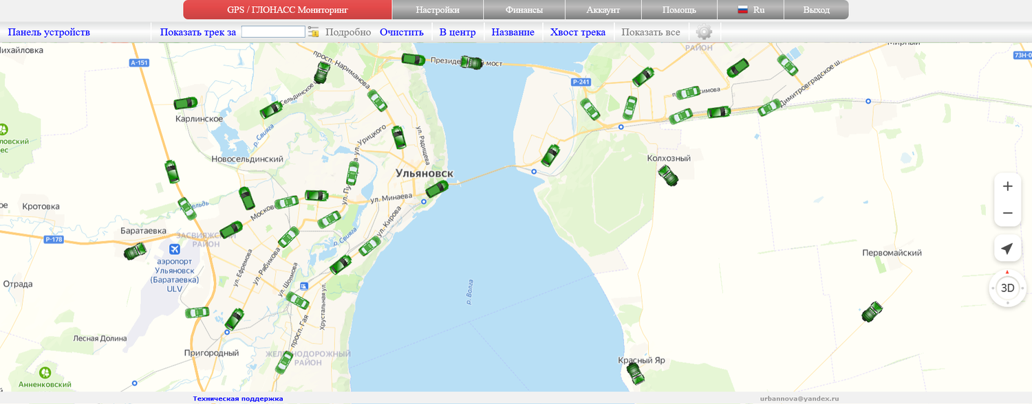 сервер для GPS мониторинга транспорта